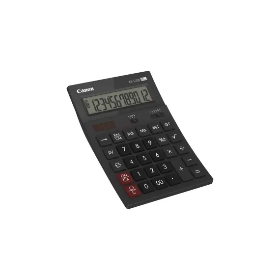 CANON AS-1200 Pocket Calculator 12-digit Vertically inclined LCD screen Gray