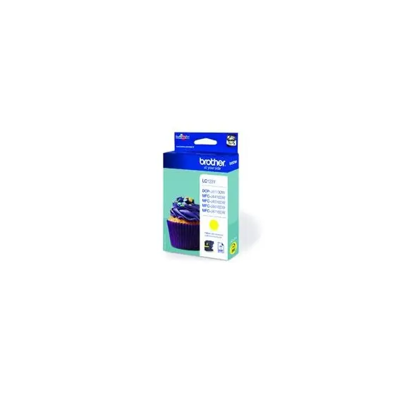 Tinteiro Brother LC123Y Amarelo 6,6ml - Compatível com Impressoras Brother | bluepixel.pt