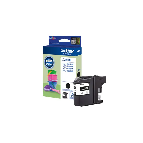 Tinteiro Brother LC221BK Preto 7,1ml - Impressões de Alta Qualidade | bluepixel.pt
