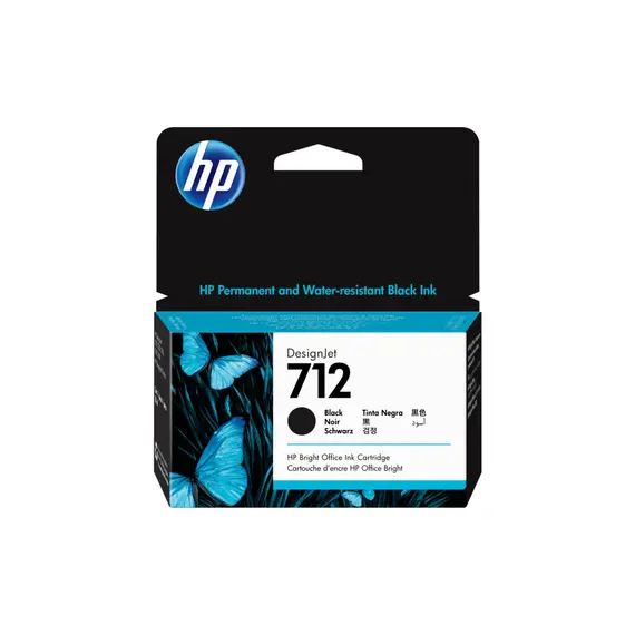 Tinteiro HP 712 Preto 3ED70A - Tinta de Alta Qualidade para Impressoras HP | BluePixel.pt