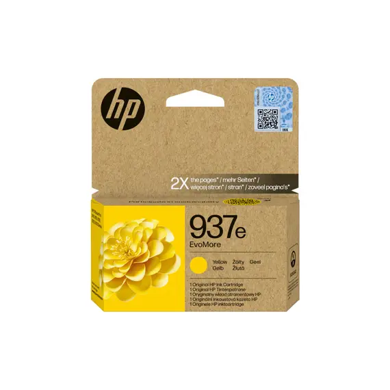 Tinteiro HP 937e Amarelo - Cartucho de Tinta para Impressoras HP - Alta Capacidade e Qualidade
