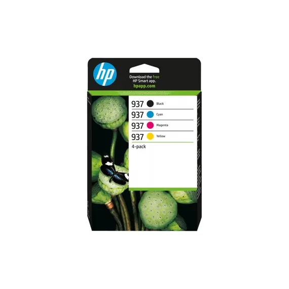Pack Tinteiros HP 937 4 Cores (6 Cartuchos) - Compatível com Impressoras HP | bluepixel.pt