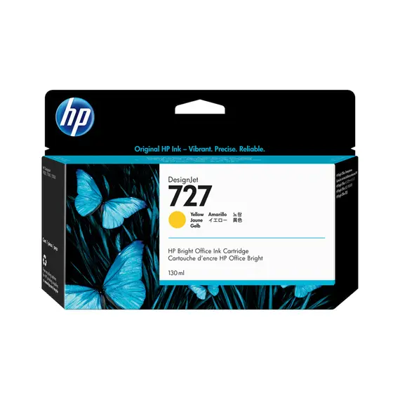 Tinteiro HP 727 Amarelo B3P21A 130ml - Impressões vibrantes e de alta qualidade | bluepixel.pt