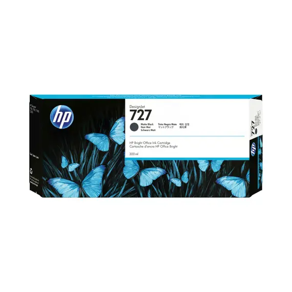 Tinteiro HP 727 Preto Matte C1Q12A 300ml | Compatível com impressoras HP | Loja BluePixel