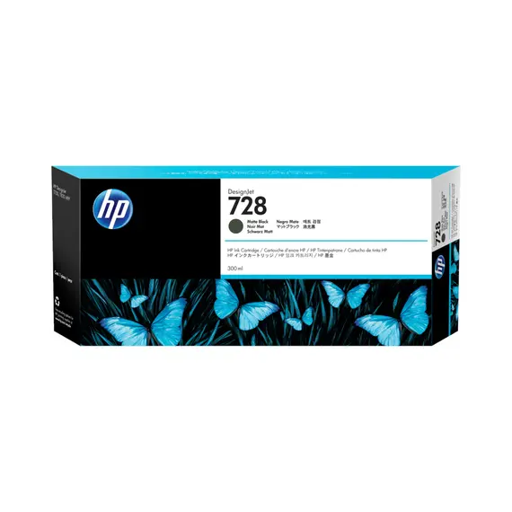 Tinteiro HP 728 Preto Matte F9J68A 300ml | Impressão de Alta Qualidade na BluePixel